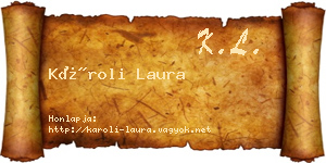 Károli Laura névjegykártya