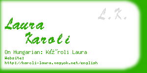 laura karoli business card